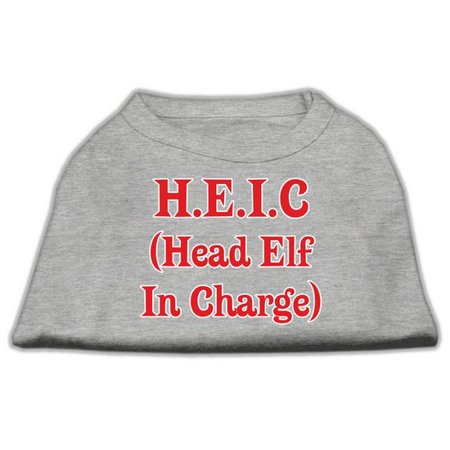 Head Elf In Charge Screen Print Shirt Grey Sm (10)