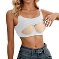 thumbnail image 2 of Athletic Tank Tops , Womens Ribbed Tank Top , Yoga Tank Tops for Women Built In Bra Women's Camisole Vest With Chest Pad Summer White Base Vest With Chest Top, 2 of 5