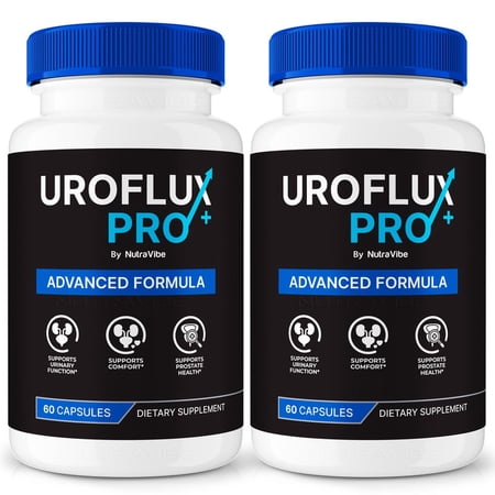 (2 Pack) Uroflux Pro+ - Official Uroflux Pro + Pills For Prostate Heath, All Natural Formula To Support Control, Energy & Overall Well-Being, Review (120 Capsules)