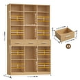 thumbnail image 2 of Homfa 75'' Tall Bookcase with Adjustable Shelves, 3 Drawers Display Bookshelf For Living Room, Home Office, Natural Color, 2 of 8