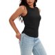 thumbnail image 4 of Camisetas sin mangas de cuello redondo acanaladas para mujer ATHLECHIC, color negro, 4 of 5