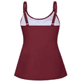 thumbnail image 5 of Firpearl Women's Tankini Swimsuits Top Crew Neck Slimming Swimwear Modest Swim Tops, 5 of 6