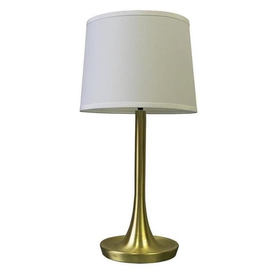 Yosemite Home Decor Bryce 1-Light Metal Table Lamp with Shade in Brushed Gold