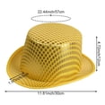 thumbnail image 6 of Vjnyvs Fashion New Sequin Magic Hat Jazz Hat Polka Dot Decorated Hat Sequin Top Hat Adult Unisex Hats Masquerade Gangster Cap Novelty Hat Halloween Derby Hat, 6 of 7