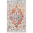 thumbnail image 2 of SAFAVIEH Arizona Shirley Oriental Machine Washable Area Rug, Rust/Aqua, 6' x 9', 2 of 14