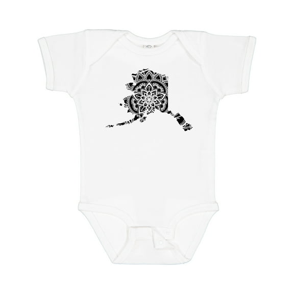 Inktastic Alaska Silhouette Mandala Boys or Girls Baby Bodysuit