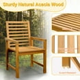 thumbnail image 3 of TrumanPick Set of 2 Outdoor Patio Dining Chairs, Waterproof Acacia Wood Armrest Chairs, Teak, 3 of 7