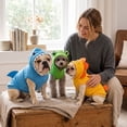 thumbnail image 4 of Dog Cat Funny Animal Hoodie, Cosplay Design Sweatshirt, Soft Fleece Pullover for Outdoor Fall Winter, Dress Up Costume All Breeds Yellow S, 4 of 8