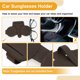 thumbnail image 5 of Clip para gafas de sol de coche Unique Bargains con soporte magnético universal para parasol de gafas de sol para coche de ante marrón 16x10cm 1 Pc, 5 of 7