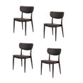 thumbnail image 3 of Sammy PU Faux Leather Dining Chair in Grey with Metal Black Frame, Side Dining Chair, Armless Chair - Set 4, 3 of 3