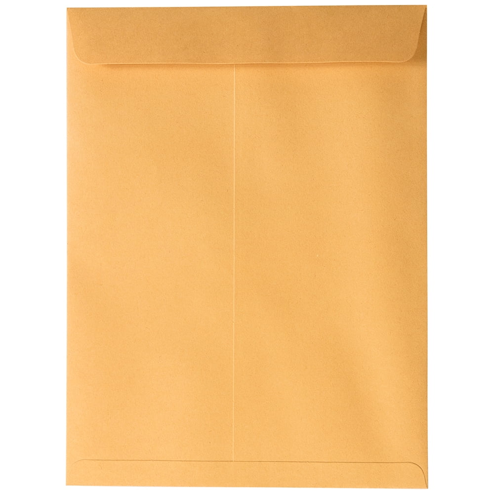 JAM Paper Open End Catalog Envelopes, 9 x 12, Brown Kraft Manila, 50 per Pack