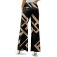thumbnail image 3 of Women's Stretchy Wide Leg Palazzo Lounge Pants Casual Comfy High Waist Palazzo Pants, 3 of 11