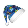 thumbnail image 2 of Fuzoiu Hawaiian Style Print Santa Hat Christmas Hat for kids,Santa Hats with Pompom, Unisex Xmas Holiday Hat for Christmas New Year Festive Party Supplies, 2 of 6