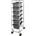 Mobile Lug Rack - Commercial Aluminum Racks for Kitchen Restaurant hotel - 6 Lug Capacity 19”L×26”W ×69”H