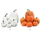 thumbnail image 3 of Yuarrent 7 piezas de decoración de calabaza artificial para Halloween, diseño de decoración de , fotografía, fiesta, comedor, cocina Kits de decoración para fiestas Amarillo, 3 of 6