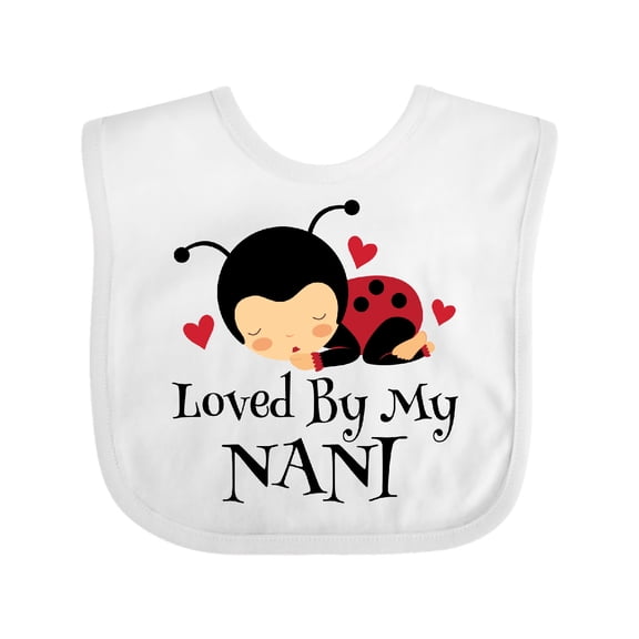 Inktastic Loved by My Nani Girls Baby Bib