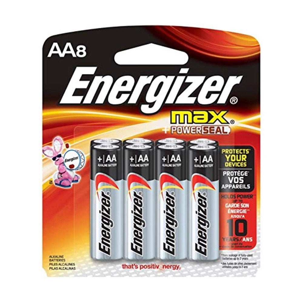 Energizer Max Alkaline AA Batteries 8 Ea (Pack of 10)