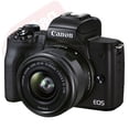 thumbnail image 3 of Canon EOS M50 Mark II Camera Black + 3 Lens Kit 15-45mm STM+ 32GB + Flash & More - International Version, 3 of 10