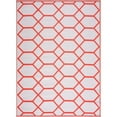 thumbnail image 5 of Playa Rug Reversible Indoor/Outdoor 100% Recycled Plastic Floor Mat/Rug - Weather, Water, Stain, Fade and UV Resistant - Miami- Orange & White (8'x10'), 5 of 8