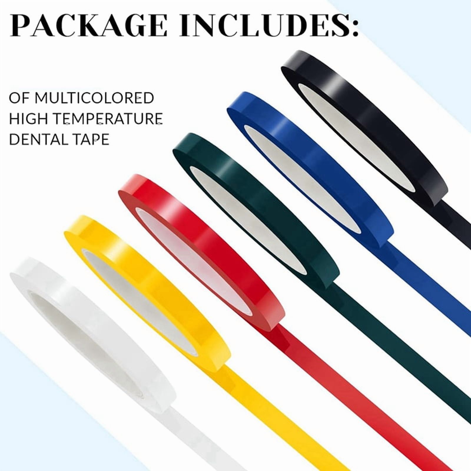 24 Rolls 12mm Colorful Autoclave Tapes, 216 Feet Length Each Tape, Dental Marking Tape, Identification Tape 6 Color