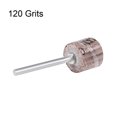 thumbnail image 4 of Rueda de aleta abrasiva Uxcell 120 granos con vástago de 1/8" para herramienta rotativa de óxido de aluminio marrón 8 piezas, 4 of 5