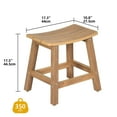 thumbnail image 4 of DWVO Bathroom Bench Bamboo Wood Shower Stool Non-slip Waterproof Shower Seat, Shower Bath Chairs Spa Stool, Brown, 4 of 9