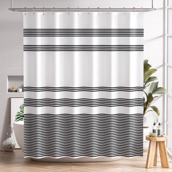 Shower Curtain 60"x72" Washable Cloth Spring Blue Blossom Serenity Shower Curtain with 12 Shower Curtain Hooks, Fabric Colorful Romantic Style Curtain Set for Bathroom Home Decor