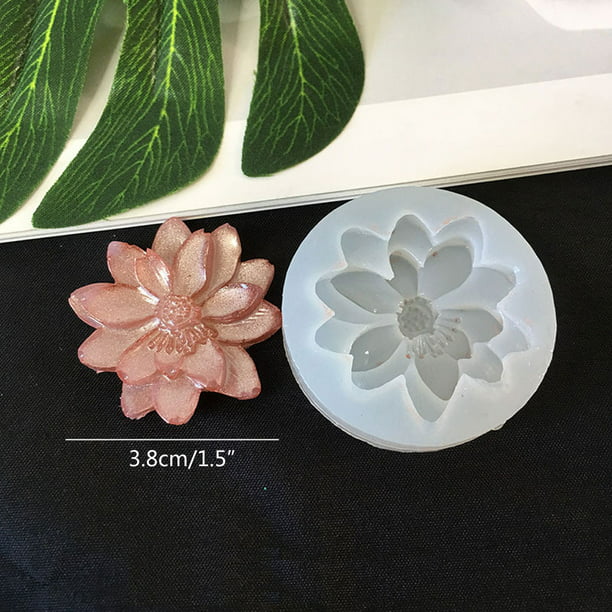 8*4cm Flower Molds Silicone White Snow Lotus Flower Silicone Molds