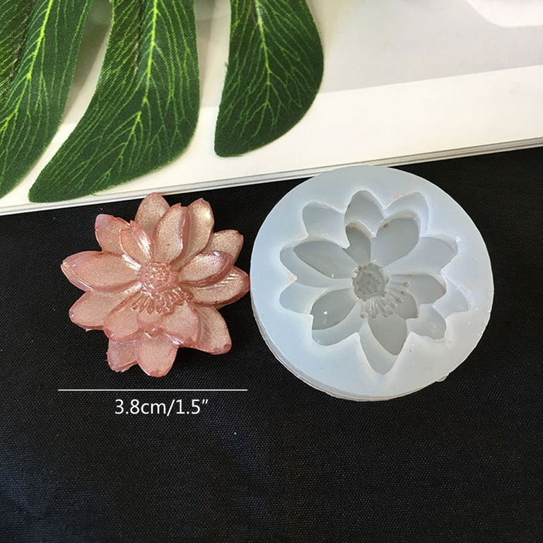 GENEMA 10 Styles 3D Flower Silicone Mold Resin Camellia Peony