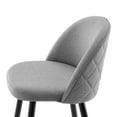 thumbnail image 6 of Bar Stool Chair Barstool, Set of 2, Fabric, Metal, Light Grey Gray, Modern Contemporary Urban Design, Bar Pub Cafe Bistro Hotel Restaurant Hospitality, 6 of 10