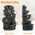 thumbnail image 7 of Trendix Cascading Rock Water Fountain with LED Warm Light, Outdoor Multi-Tier Resin Fountain for Patio Backyard Garden Decor, Landscape, 7 of 7