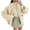 Beige, variant on RQYYD Womens Cropped Pea Coats Oversized Wool Blend Short Jackets Lapel Double Breasted Fall Winter Outerwear Outfits