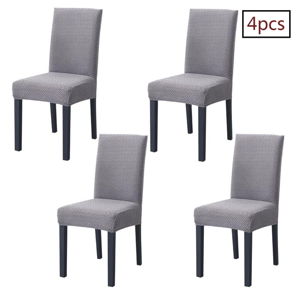 Lujosas fundas elásticas de alta elasticidad para sillas de comedor, fundas elásticas desmontables, mezcla de 85 % poliéster y 15 % elastano, protectores de muebles duraderos para la mayoría de