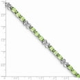 thumbnail image 4 of Primal Silver Sterling Silver Rhodium-plated Peridot Bracelet, 4 of 5