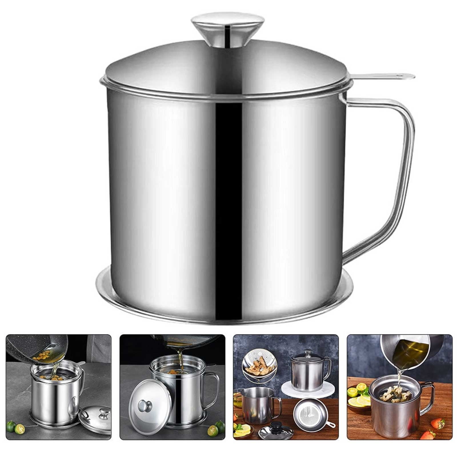 Berglander Récipient de graisse de bacon arc-en-ciel avec filtre 1.4L, titane coloré Emballage de stockage d'huile de graisse de cuisson avec couvercle Berglander Récipient de graisse de bacon arc-en-ciel avec filtre 1.4L, titane coloré Emballage de stockage d'huile de graisse de cuisson avec couvercle