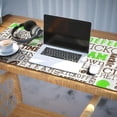 thumbnail image 3 of Long Mouse Pads for Desk,Green Brown Football Words Pattern Desk Mats on Top Of Desks, Desk Mouse Pad Extra Large with 3mm Non-Slip Base and Stitched Edge for Gaming,Office,Work,Home 35.4"x15.7", 3 of 6