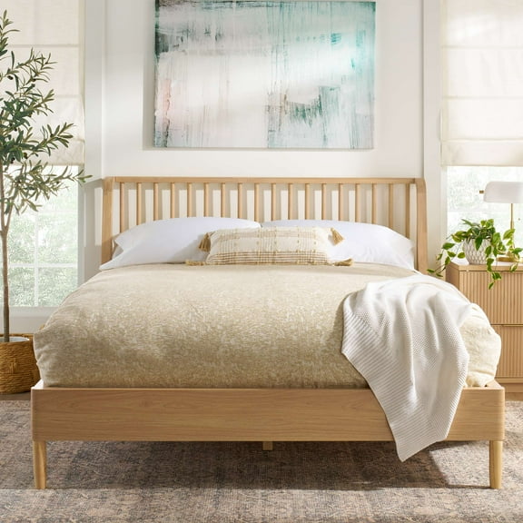 Better Homes & Gardens Lillian Spindle Bed, Queen, Natural Pine Finish