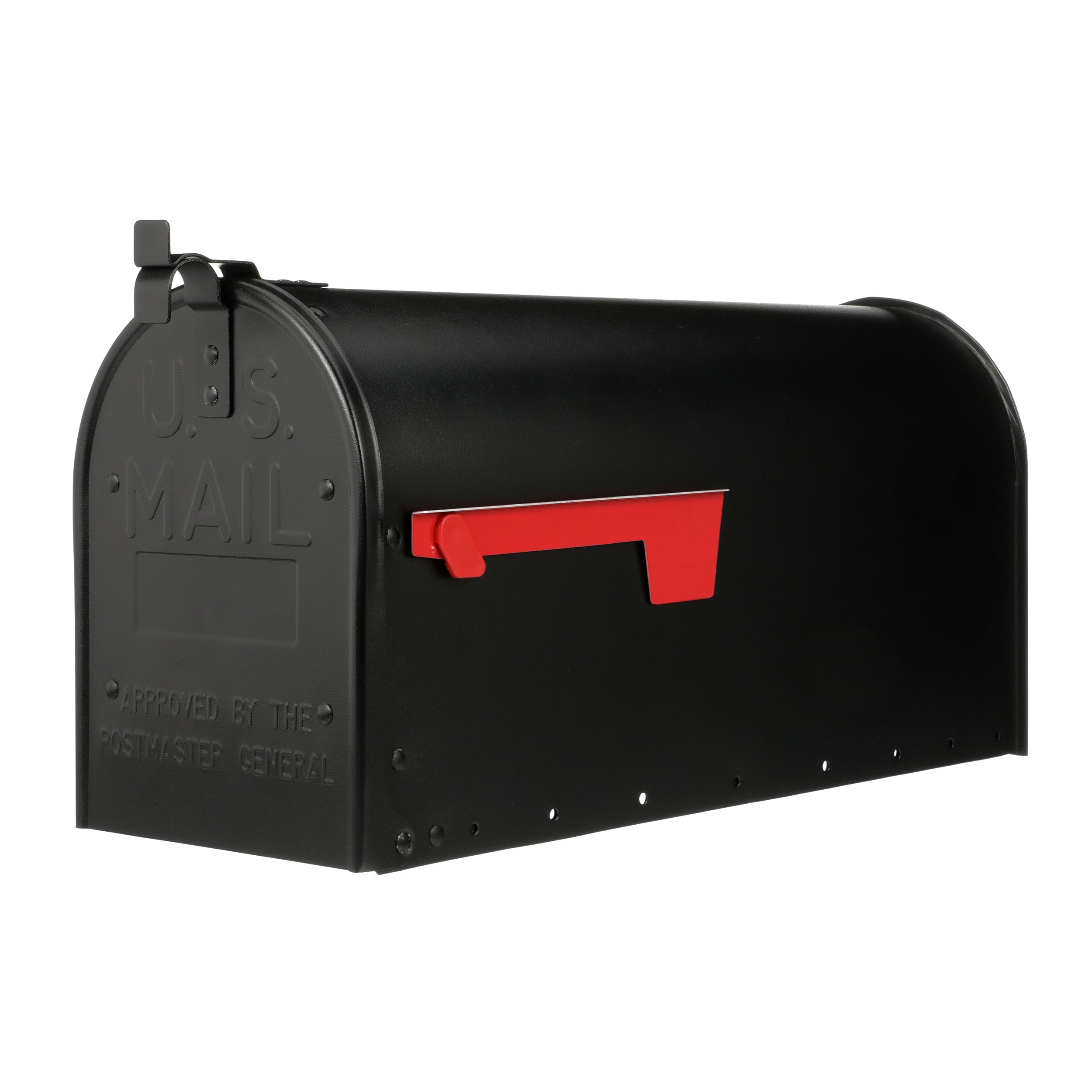 Address Medium Capacity Black Plastic Mailbox with Personalized Name 