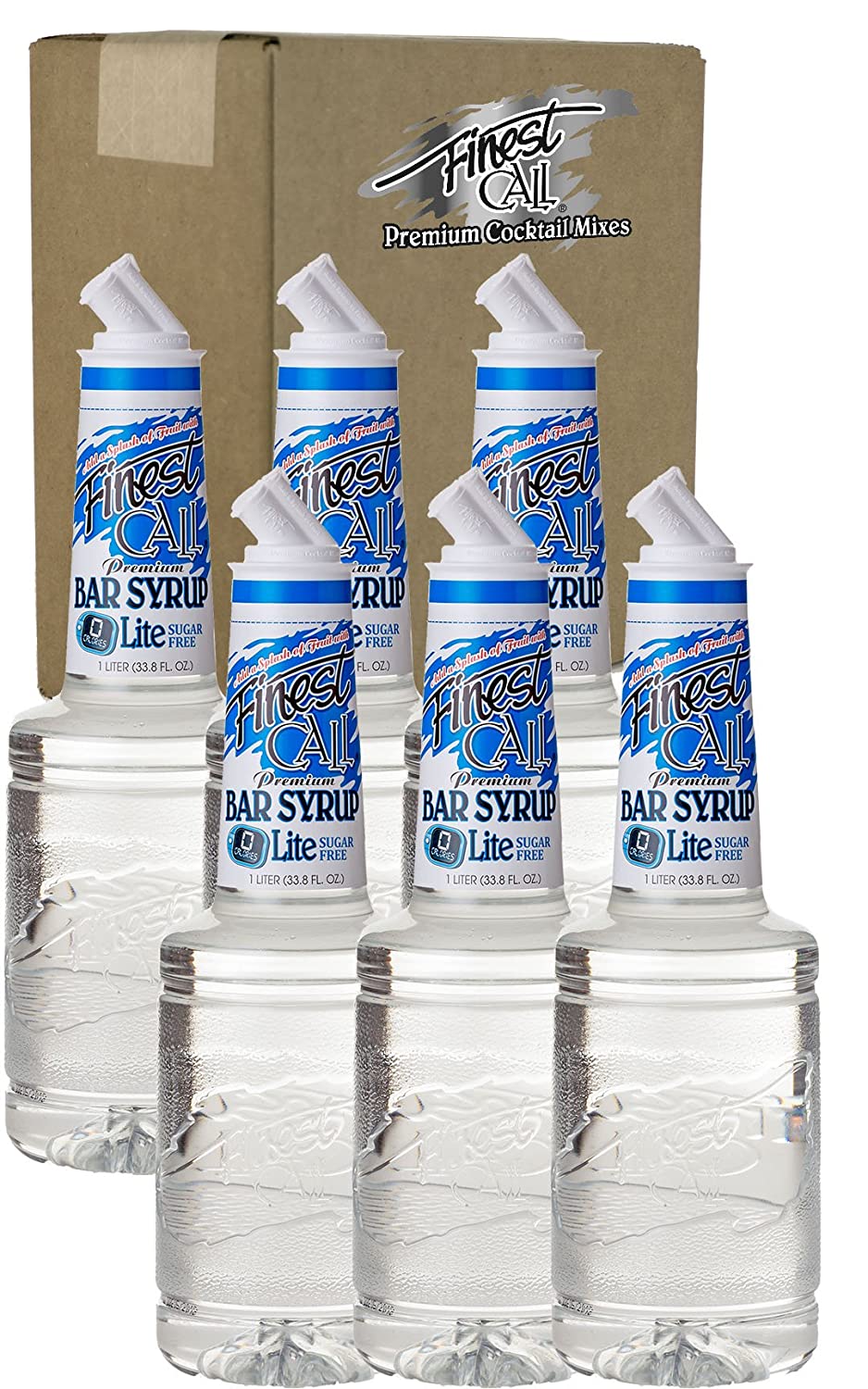Finest Call Premium Bar / Sugar Syrup Mix LITE, 1 Liter Bottle (33.8 Fl