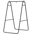 thumbnail image 1 of Heavy Duty Steel Hammock Chair Stand, 72" Black A-Frame Swing Stand with 3 Hanging Rings, Weather-Resistant Powder Coated Metal Frame for Patio, Garden, Living Room or Balcony, 1 of 7