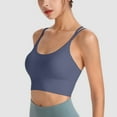 thumbnail image 2 of vigerkar Women Sport Bra with Removable Padded Racerback Bralette Medium Support Running Yoga Bra Top Blue, XXL, 2 of 6