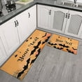 thumbnail image 2 of Happy Halloween Kitchen Rugs Sets Of 2 Spooky Boo Decor Mats for Cooking Outdoor Washable Runner Rug Decorations for Porch Veranda Entryway (17x47in+30x17in), 2 of 7