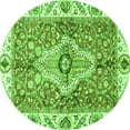 thumbnail image 1 of Ahgly Company Indoor Round Abstract Green Modern Area Rugs, 3' Round, 1 of 4