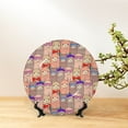 thumbnail image 6 of Salouo Cute Lamas Pattern Bone China Decorative Plate,Holiday Decor Decorative Ceramic Plates with Stand Elegant Home DéCor for Hallway/Living Room/Bedroom-10in, 6 of 6