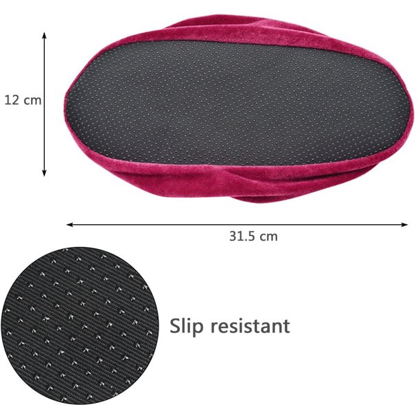5 Pairs Washable Overshoes Reusable Anti-Slip Slipper Overshoes Slipper with Flannel for Home, Household, and Computer Office
