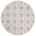 thumbnail image 2 of Safavieh Dhurries Edgar Geometric Area Rug, Gray/Ivory, 8' x 8' Round, 2 of 10