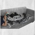 thumbnail image 6 of Letter G Soft Flannel Fleece Throw Blanket, Capital G with Gothic Influences from Middle Age Alphabet Characters, Cozy Plush for Indoor and Outdoor Use, 70" x 90", Grey Grey, by Ambesonne, 6 of 6