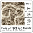 thumbnail image 3 of Dwelke Indoor Door Mat Entryway Rug Chenille Mats for Muddy Shoes Dogs Bathroom Mats With Non-Slip Backing Machine Washable Durable Rug,24"x36",Beige, 3 of 6