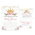 thumbnail image 1 of Inkdotpot Set Of 30Gender Reveal Baby Shower Invitations-Diaper Raffle Tickets And Baby Shower Book Request Cards Princess Invites Its A Boy Its A Girl, 1 of 8