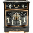 thumbnail image 3 of Oriental Furniture Black Lacquer Nightstand - Royal Ladies, 3 of 6